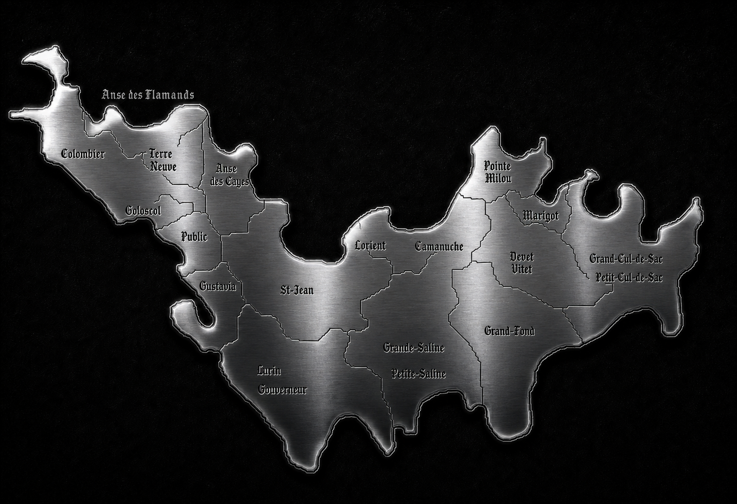 Map of Saint-Barthélemy neighborhoods